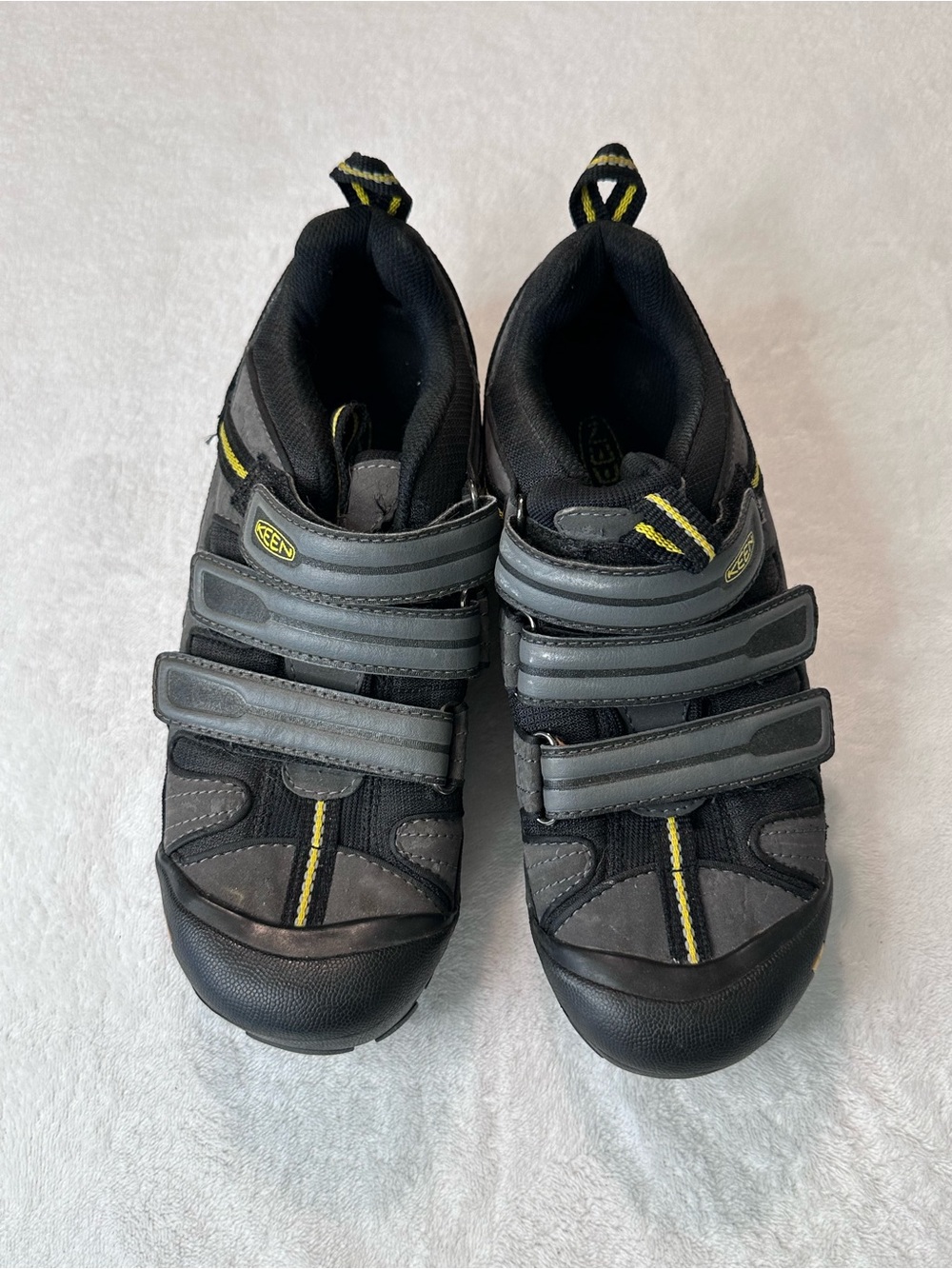 KEEN Women's Size 8 Cycling Shoes SPD Clipless Mountain Bike Shoes Black Yellow